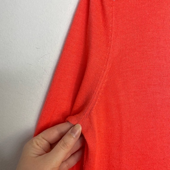 ZARA neon orange pink lightweight slits knit - Picture 8 of 8